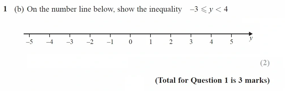 Question 01(b) - GCSE Edexcel Higher Maths Past Paper 2 (Calculator) - November 2021