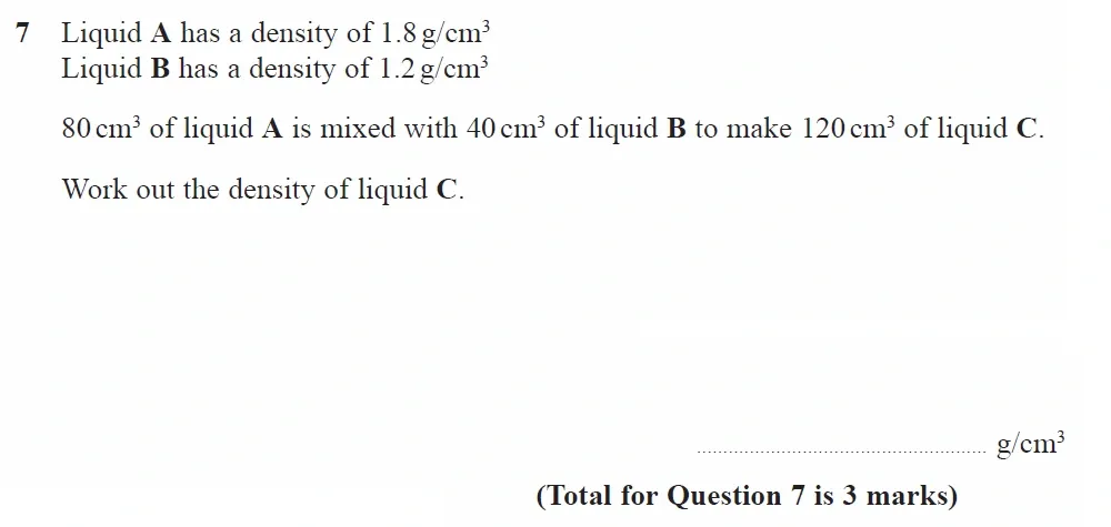 Question 7 - GCSE Edexcel Higher Maths Past Paper 2 (Calculator) - November 2021