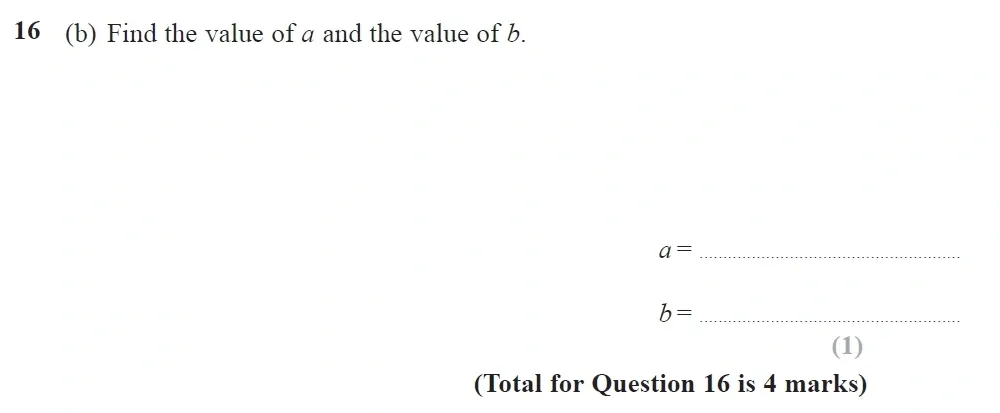 Question 16(b) - GCSE Edexcel Higher Maths Past Paper 2 (Calculator) - November 2021