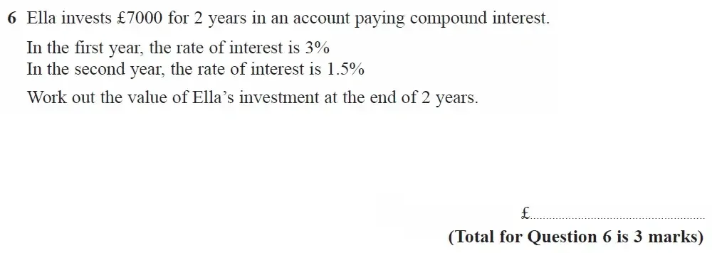 Question 06 - GCSE Edexcel Higher Maths Past Paper 2 (Calculator) - November 2022