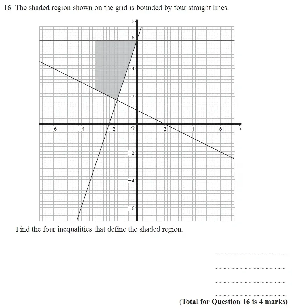 Question 16 - GCSE Edexcel Higher Maths Past Paper 2 (Calculator) - November 2022