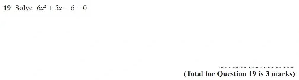 Question 19 - GCSE Edexcel Higher Maths Past Paper 2 (Calculator) - November 2022