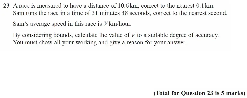 Question 23 - GCSE Edexcel Higher Maths Past Paper 2 (Calculator) - November 2022
