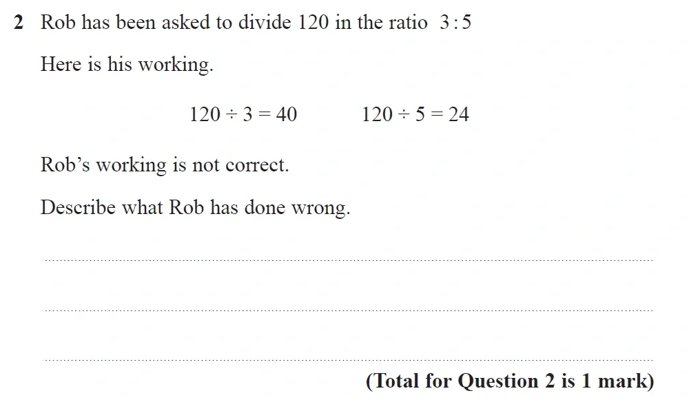 Question 02 - GCSE Edexcel Higher Maths Past Paper 3 (Calculator) - November 2022