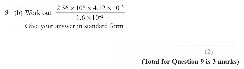 Question 09(b) - GCSE Edexcel Higher Maths Past Paper 3 (Calculator) - November 2022