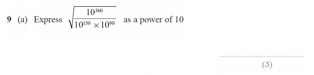 Question 09(a) - GCSE Edexcel Higher Maths Past Paper 3 (Calculator) - June 2022