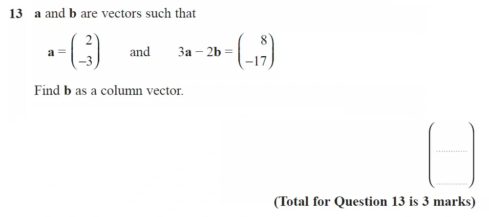 Question 13 - GCSE Edexcel Higher Maths Past Paper 3 (Calculator) - June 2022