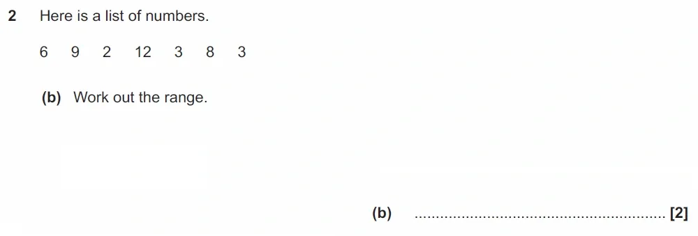 Question 02(b) - GCSE OCR Foundation Maths Past Paper 1 (Calculator) - June 2022