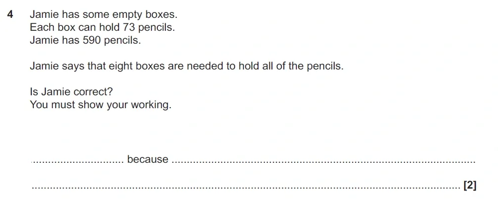 Question 04 - GCSE OCR Foundation Maths Past Paper 1 (Calculator) - June 2022