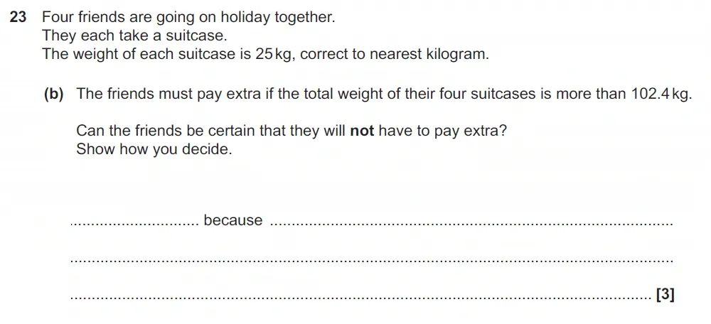 Question 23(b) - GCSE OCR Foundation Maths Past Paper 1 (Calculator) - June 2022