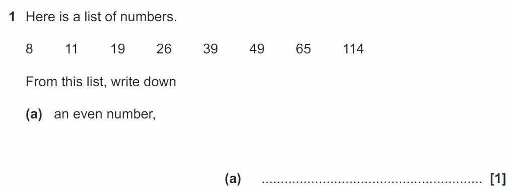 Question 01(a) - GCSE OCR Foundation Maths Past Paper 1 (Calculator) - June 2023