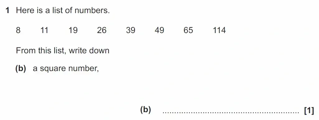 Question 01(b) - GCSE OCR Foundation Maths Past Paper 1 (Calculator) - June 2023