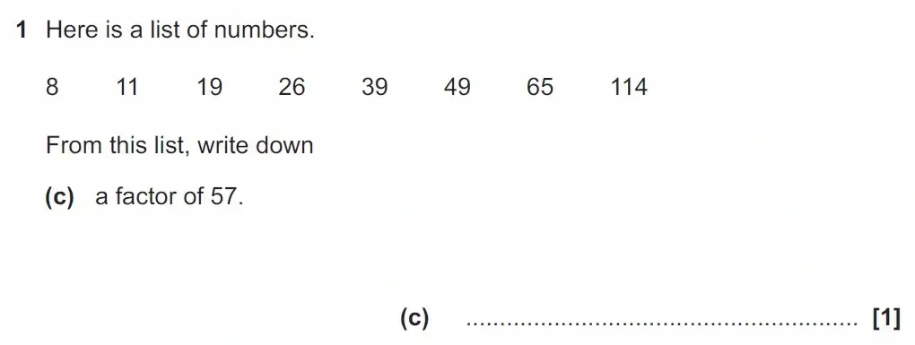Question 01(c) - GCSE OCR Foundation Maths Past Paper 1 (Calculator) - June 2023