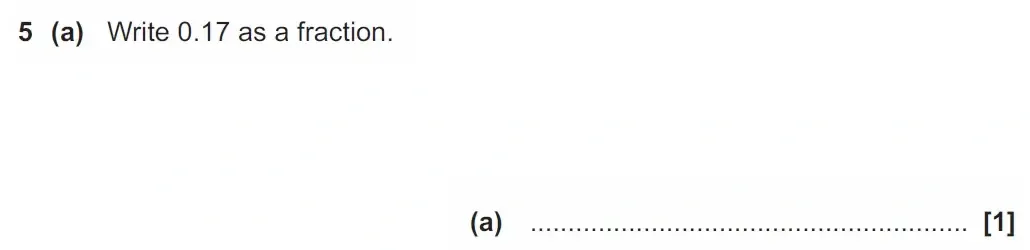 Question 05(a) - GCSE OCR Foundation Maths Past Paper 1 (Calculator) - June 2023
