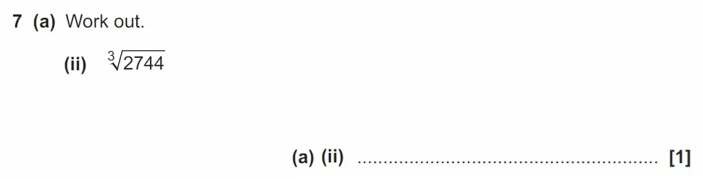 Question 07(a)(ii) - GCSE OCR Foundation Maths Past Paper 1 (Calculator) - June 2023