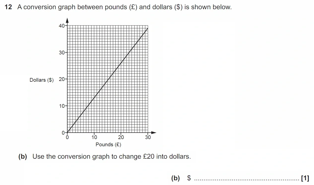 Question 12(b) - GCSE OCR Foundation Maths Past Paper 1 (Calculator) - November 2021