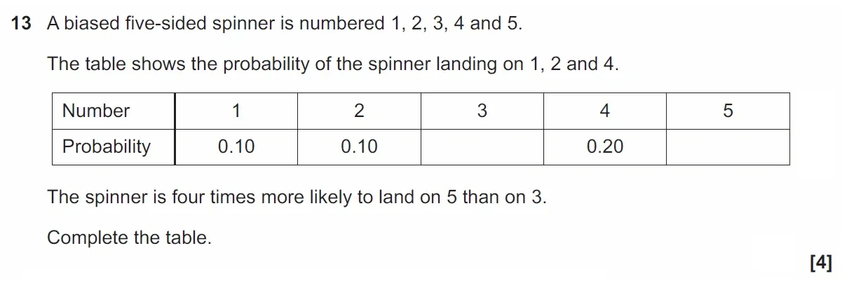 Question 13 - GCSE OCR Foundation Maths Past Paper 1 (Calculator) - November 2021