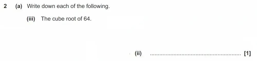 Question 02(a)(iii) - GCSE OCR Foundation Maths Past Paper 1 (Calculator) - November 2022