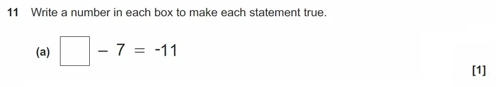 Question 11(a) - GCSE OCR Foundation Maths Past Paper 1 (Calculator) - November 2022