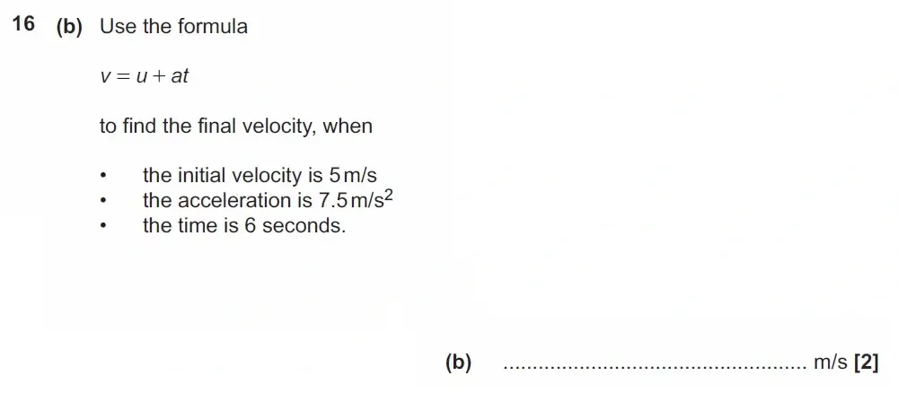 Question 16(b) - GCSE OCR Foundation Maths Past Paper 1 (Calculator) - November 2022