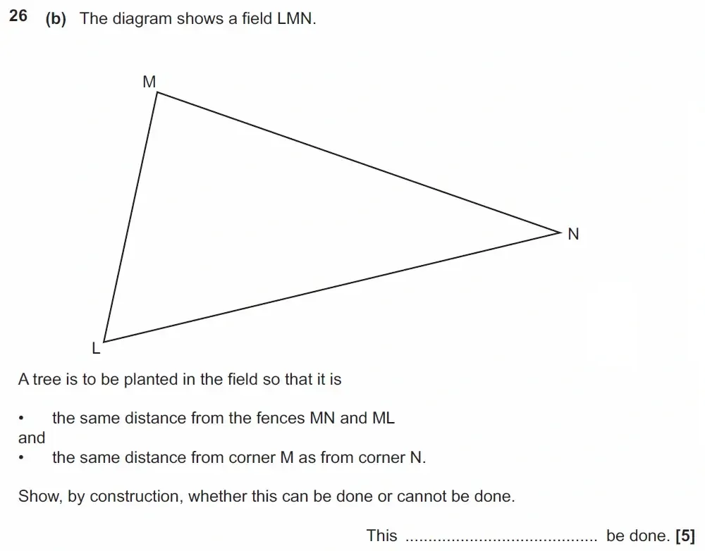 Question 26(b) - GCSE OCR Foundation Maths Past Paper 1 (Calculator) - November 2022