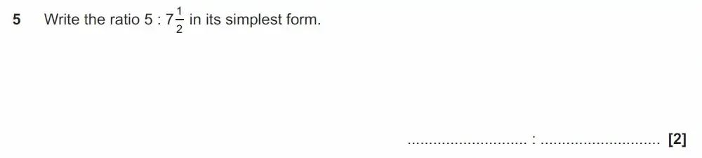 Question 05 - GCSE OCR Foundation Maths Past Paper 2 (Non-Calculator) - June 2022
