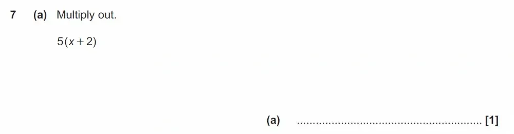Question 07(a) - GCSE OCR Foundation Maths Past Paper 2 (Non-Calculator) - June 2022