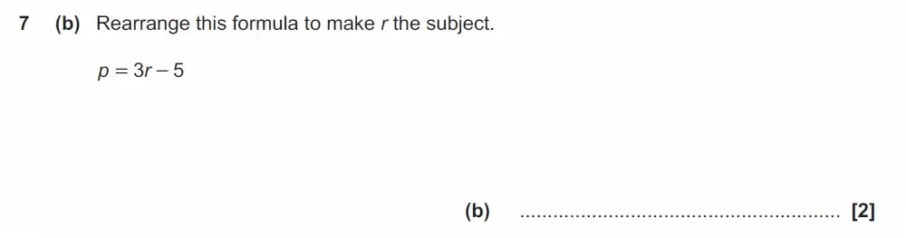 Question 07(b) - GCSE OCR Foundation Maths Past Paper 2 (Non-Calculator) - June 2022