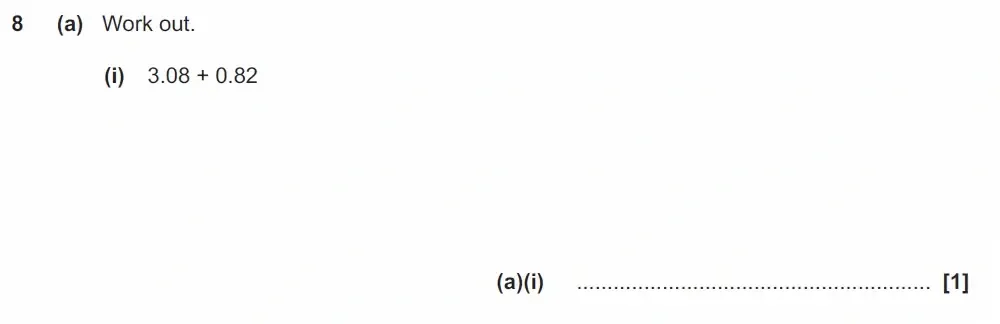Question 08(a)(i) - GCSE OCR Foundation Maths Past Paper 2 (Non-Calculator) - June 2022