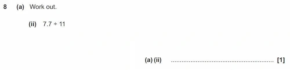 Question 08(a)(ii) - GCSE OCR Foundation Maths Past Paper 2 (Non-Calculator) - June 2022