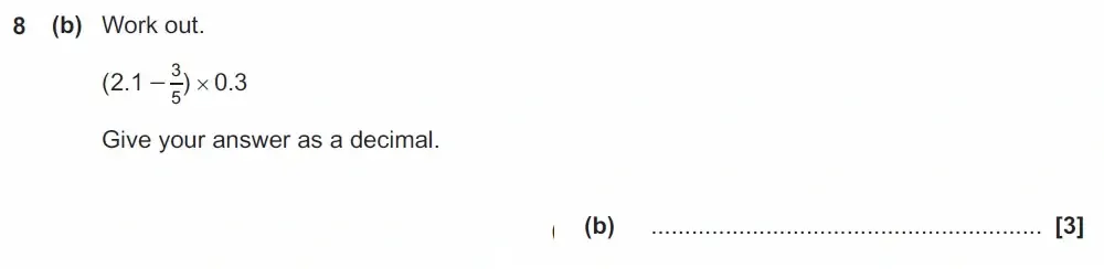 Question 08(b) - GCSE OCR Foundation Maths Past Paper 2 (Non-Calculator) - June 2022