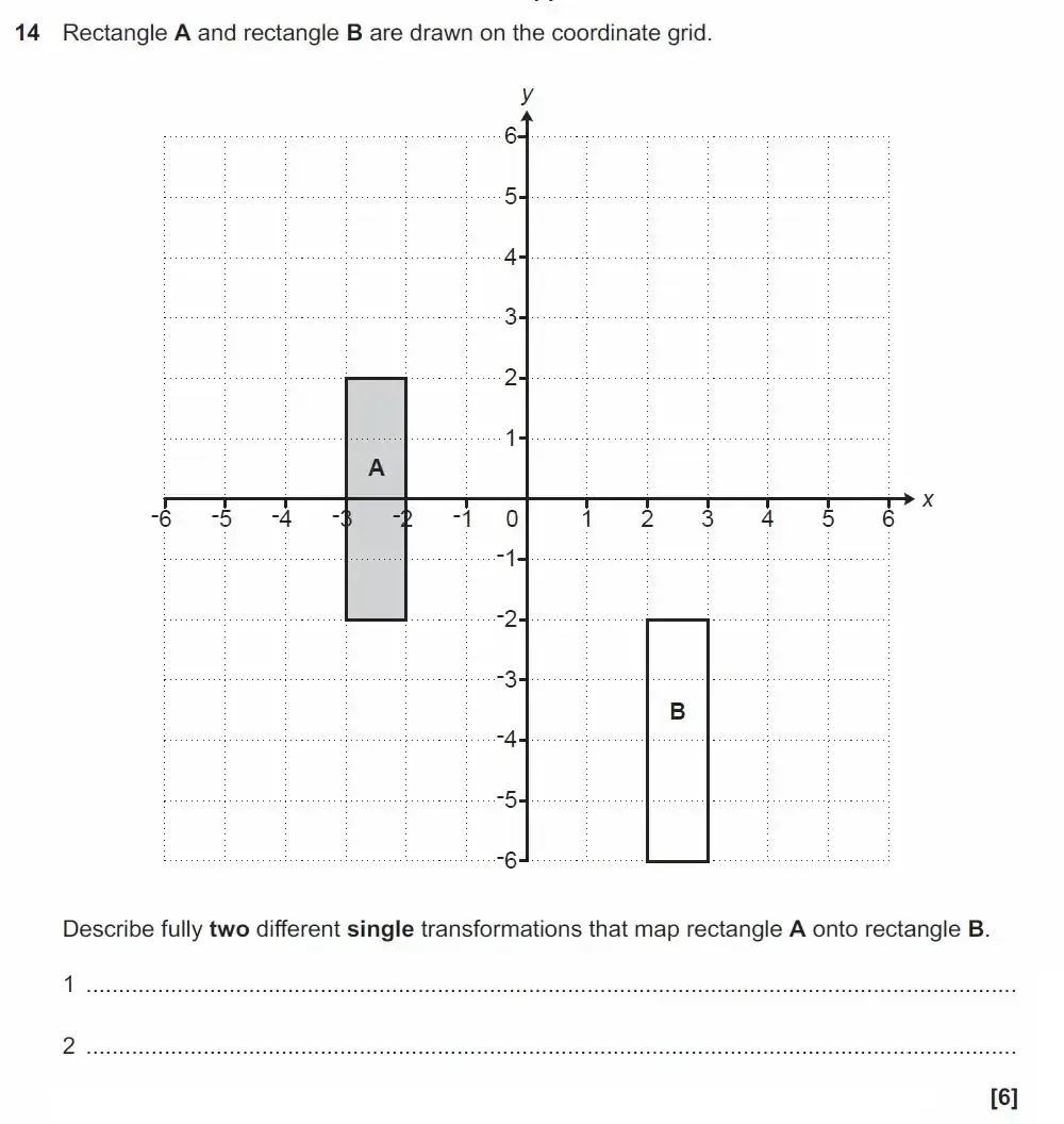 Question 14 - GCSE OCR Foundation Maths Past Paper 2 (Non-Calculator) - June 2022