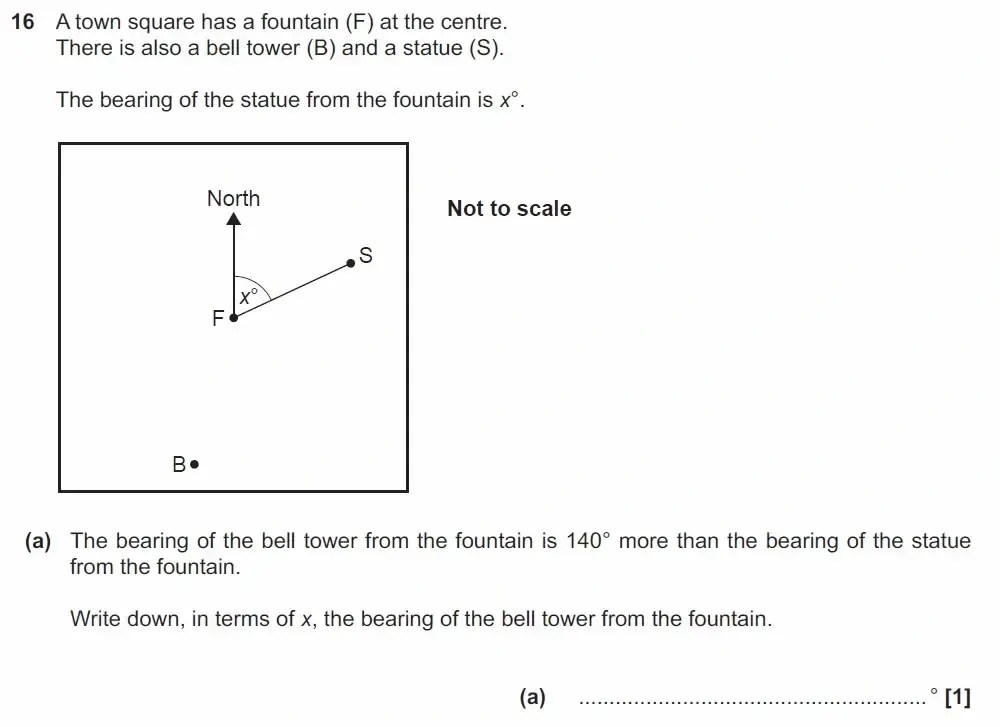 Question 16(a) - GCSE OCR Foundation Maths Past Paper 2 (Non-Calculator) - June 2022