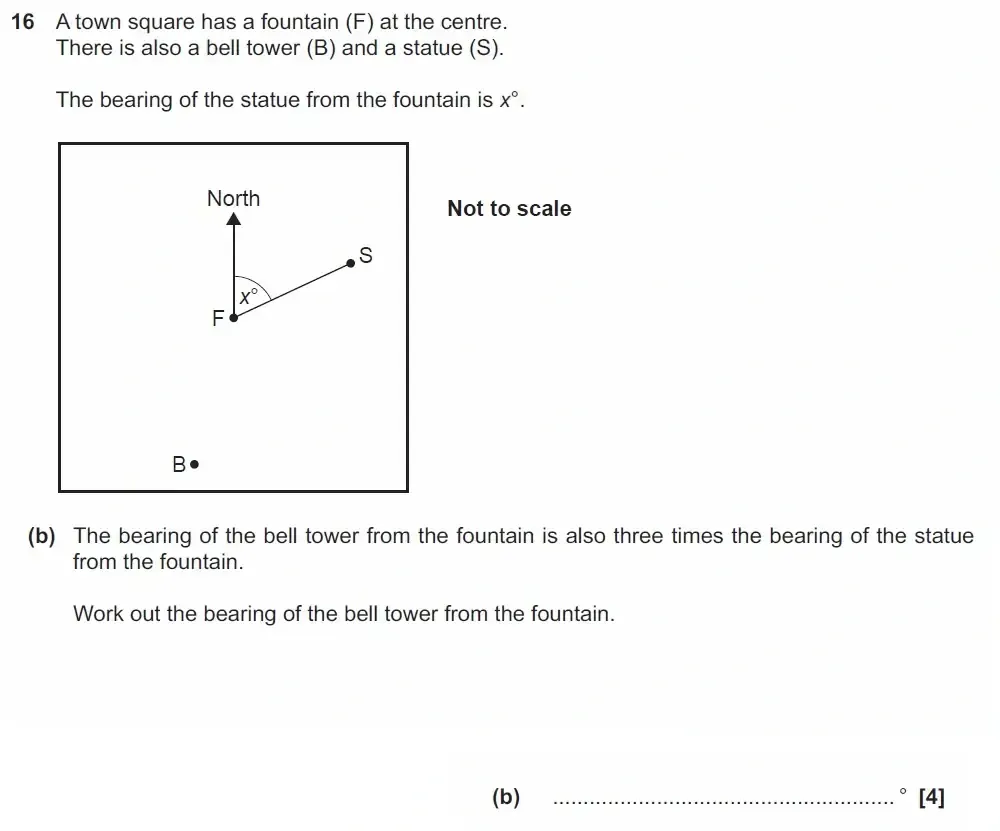 Question 16(b) - GCSE OCR Foundation Maths Past Paper 2 (Non-Calculator) - June 2022