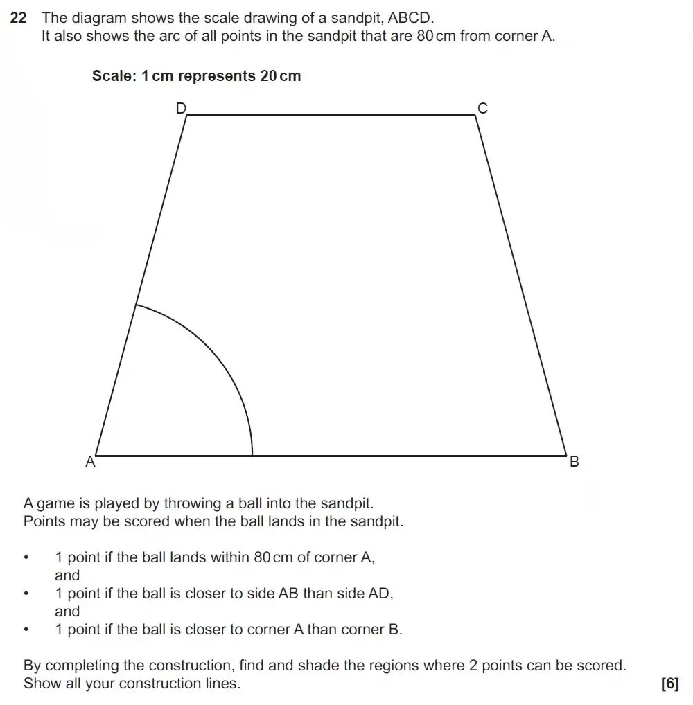 Question 22 - GCSE OCR Foundation Maths Past Paper 2 (Non-Calculator) - June 2022