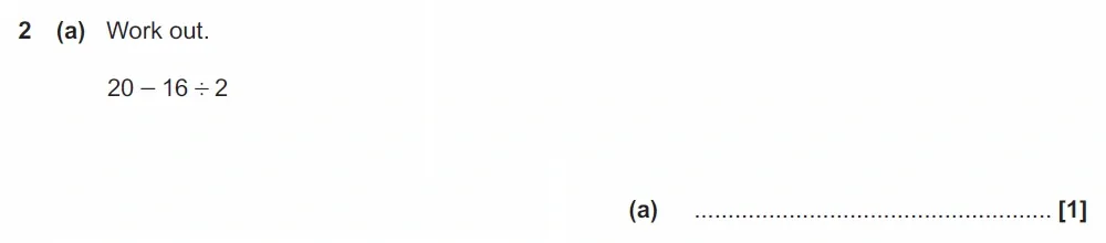 Question 02(a) - GCSE OCR Foundation Maths Past Paper 2 (Non-Calculator) - June 2023