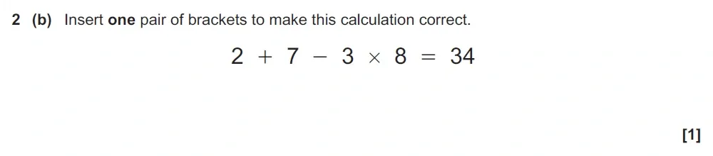 Question 02(b) - GCSE OCR Foundation Maths Past Paper 2 (Non-Calculator) - June 2023