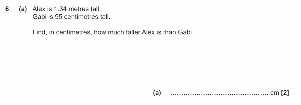 Question 06(a) - GCSE OCR Foundation Maths Past Paper 2 (Non-Calculator) - June 2023