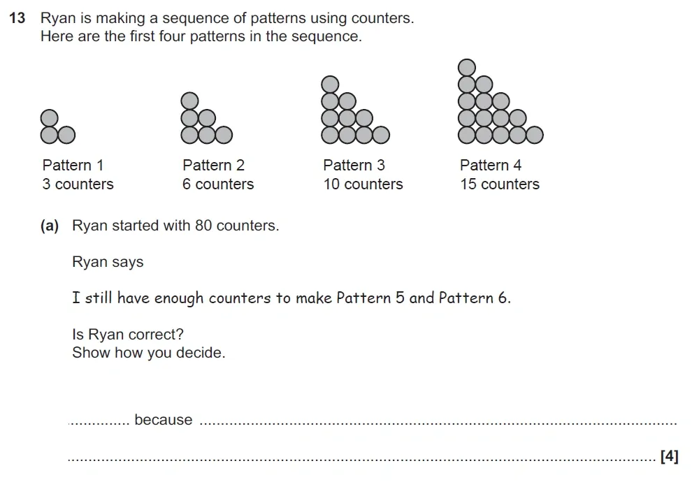 Question 13(a) - GCSE OCR Foundation Maths Past Paper 2 (Non-Calculator) - June 2023