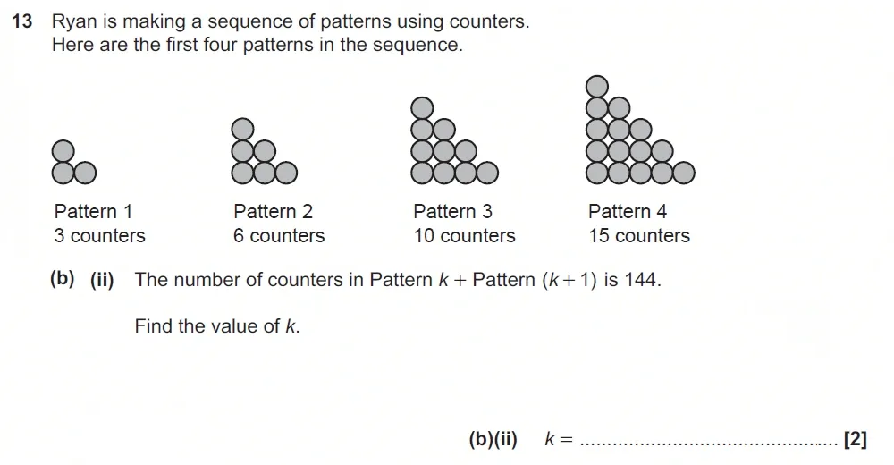 Question 13(b)(ii) - GCSE OCR Foundation Maths Past Paper 2 (Non-Calculator) - June 2023