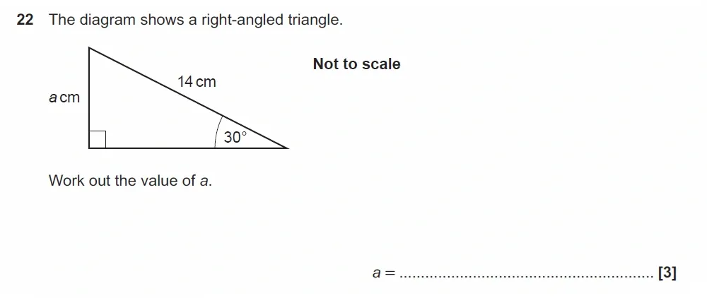 Question 22 - GCSE OCR Foundation Maths Past Paper 2 (Non-Calculator) - June 2023