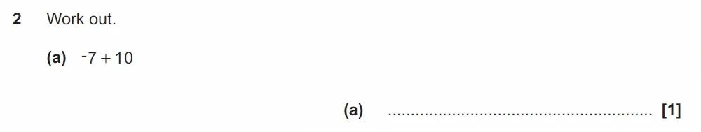 Question 02(a) - GCSE OCR Foundation Maths Past Paper 2 (Non-Calculator) - November 2021