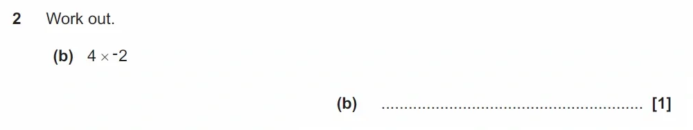 Question 02(b) - GCSE OCR Foundation Maths Past Paper 2 (Non-Calculator) - November 2021