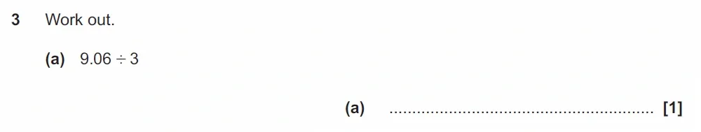 Question 03(a) - GCSE OCR Foundation Maths Past Paper 2 (Non-Calculator) - November 2021