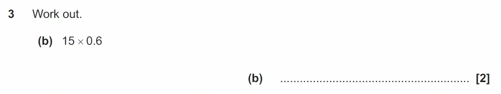 Question 03(b) - GCSE OCR Foundation Maths Past Paper 2 (Non-Calculator) - November 2021