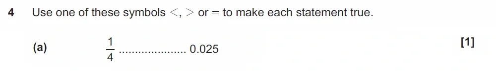 Question 04(a) - GCSE OCR Foundation Maths Past Paper 2 (Non-Calculator) - November 2021