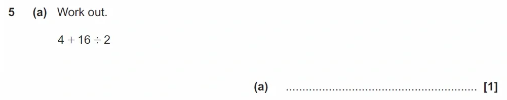 Question 05(a) - GCSE OCR Foundation Maths Past Paper 2 (Non-Calculator) - November 2021