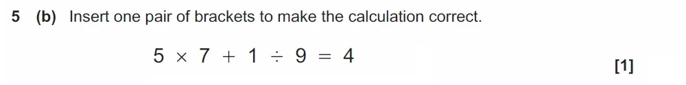 Question 05(b) - GCSE OCR Foundation Maths Past Paper 2 (Non-Calculator) - November 2021