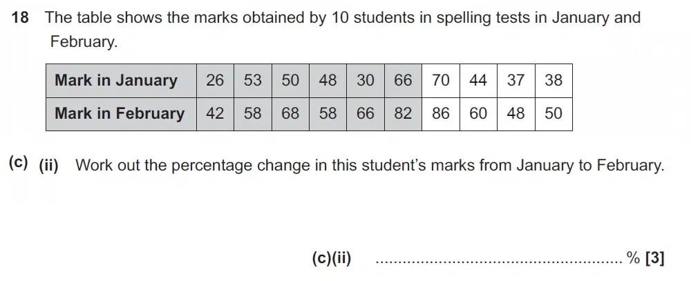Question 18(c)(ii) - GCSE OCR Foundation Maths Past Paper 2 (Non-Calculator) - November 2021