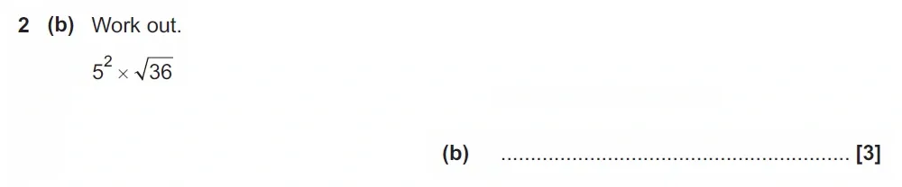 Question 02(b) - GCSE OCR Foundation Maths Past Paper 2 (Non-Calculator) - November 2022